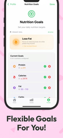 Avocado Calorie & Goal Tracker iPhone screenshot