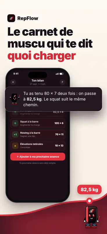RepFlow - Suivi Musculation screenshot 1 of 6