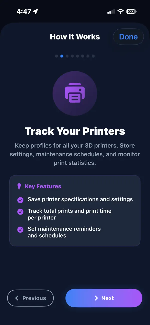 Screenshot #3 pour My 3D Print Manager