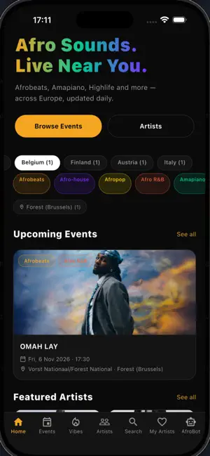 AfroEvents - Find Your Vibe screenshot 1