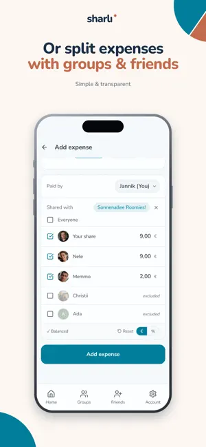 Sharli: Split Bills & Expenses screenshot 4