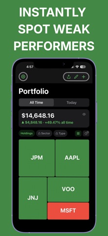 PortVisio Portfolio Tracker iPhone screenshot