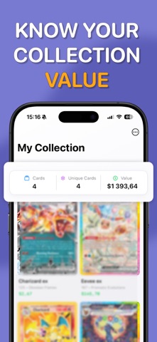 Scandex TCG card value scanner screenshot
