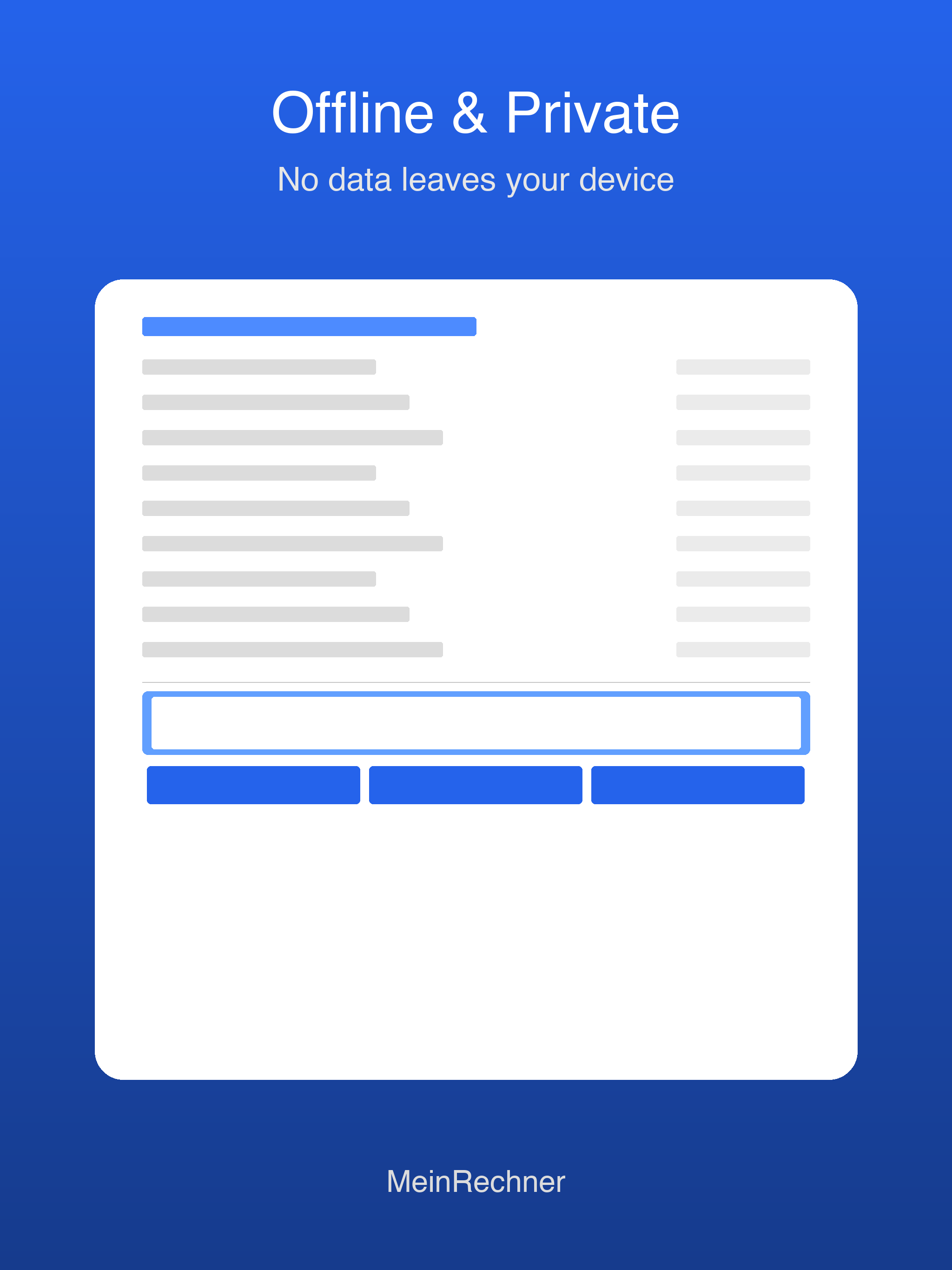 MeinRechner — Tax Calculator