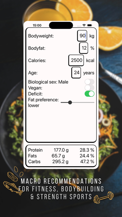 Screenshot #1 pour Simple Macro Calculator