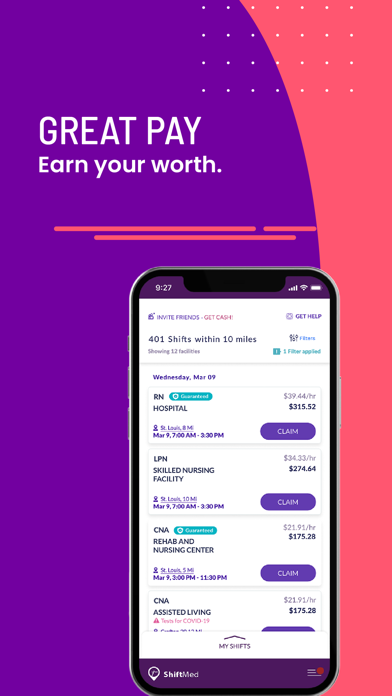 ShiftMed - Nursing Jobs App Screenshot