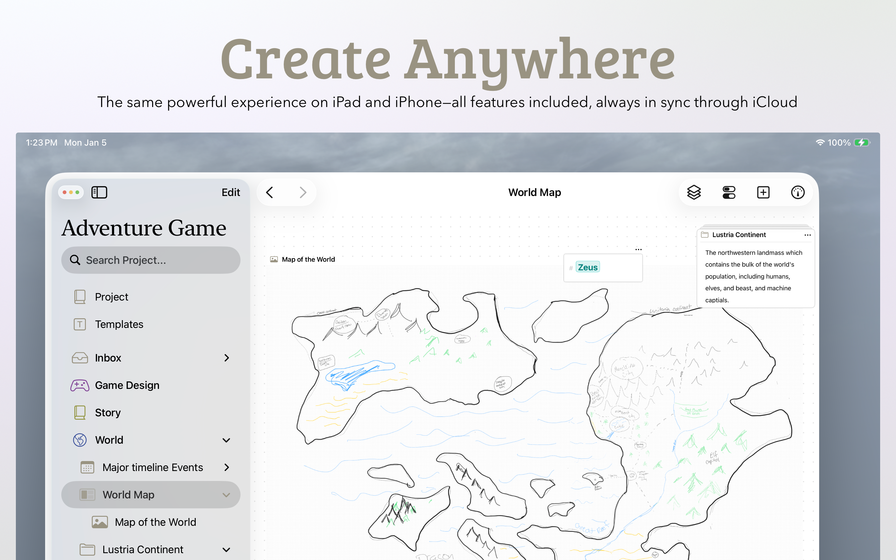 Atlas: Write and Create