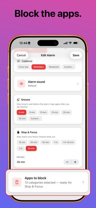 Clockblock: Alarm & Blocker Screenshot 3 of 7