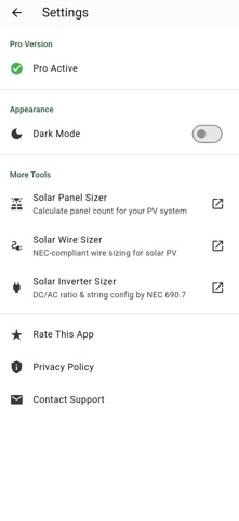 Solar ROI Calc iPhone screenshot
