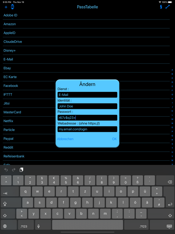 Screenshot #5 pour PassTabelle