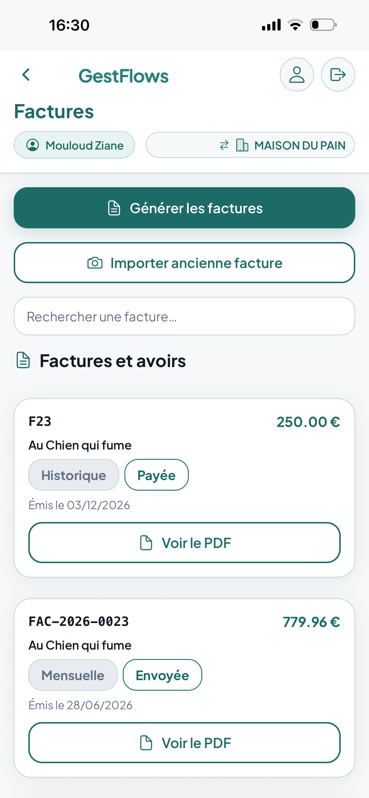 GestFlows screenshot 5