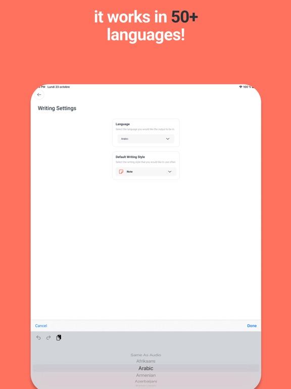 Mindclear: AI Note Taker Voice iPad screenshot 5 - Business app