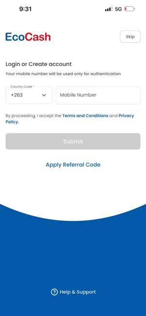 EcoCash Super App screenshot 1