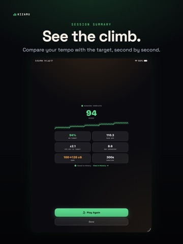 Kizamu: Metronome & Tempo iPad screenshot