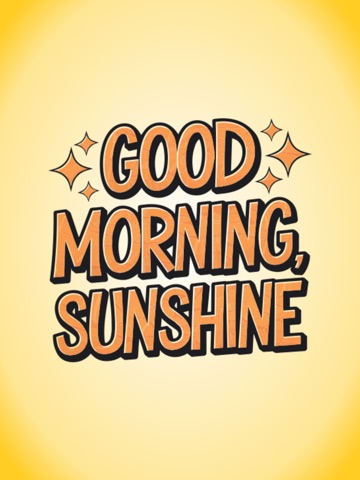 Good Morning Typography iPad screenshot