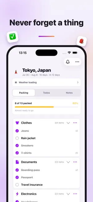 Packing List - Packy screenshot 2