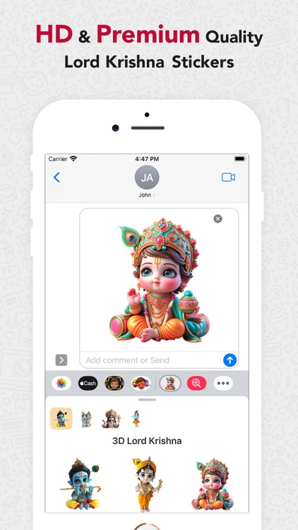 Lord Krishna 3D Stickers