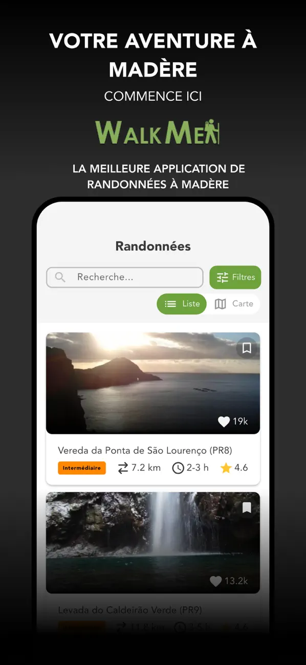Screenshot #1 pour WalkMe | Randonnée à Madère