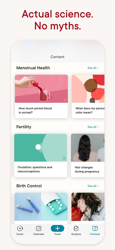 Clue Period & Cycle Tracker - Contenuti Scientifici