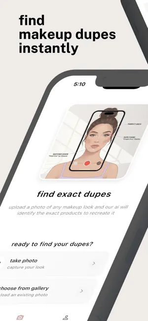 dupe ai · makeup doops finder screenshot 1