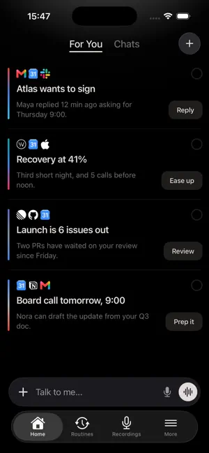 Nora AI Assistant screenshot 1