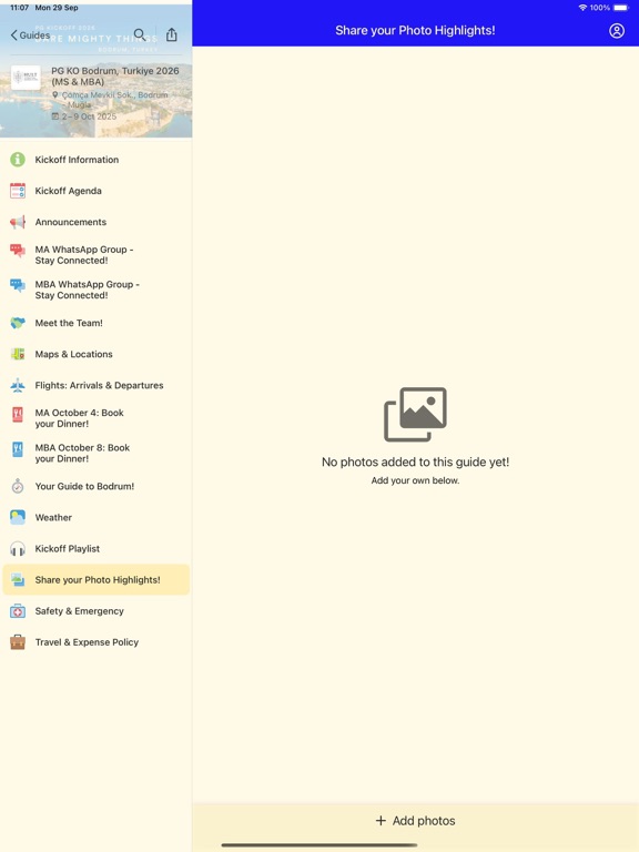 Hult Internal Events app screenshot 2