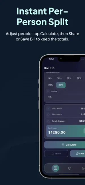 DiviTip: Tip Calculator screenshot 2