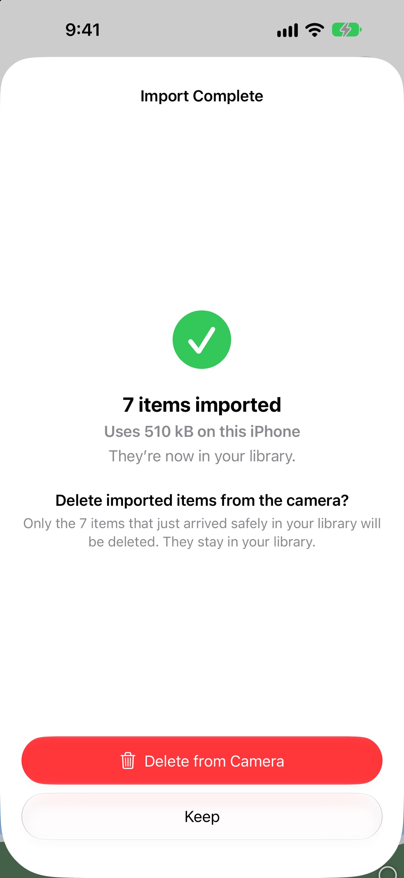 Screenshot 2 of FreshImport: Camera & SD Card