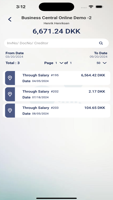Navidoc Mileage Screenshot