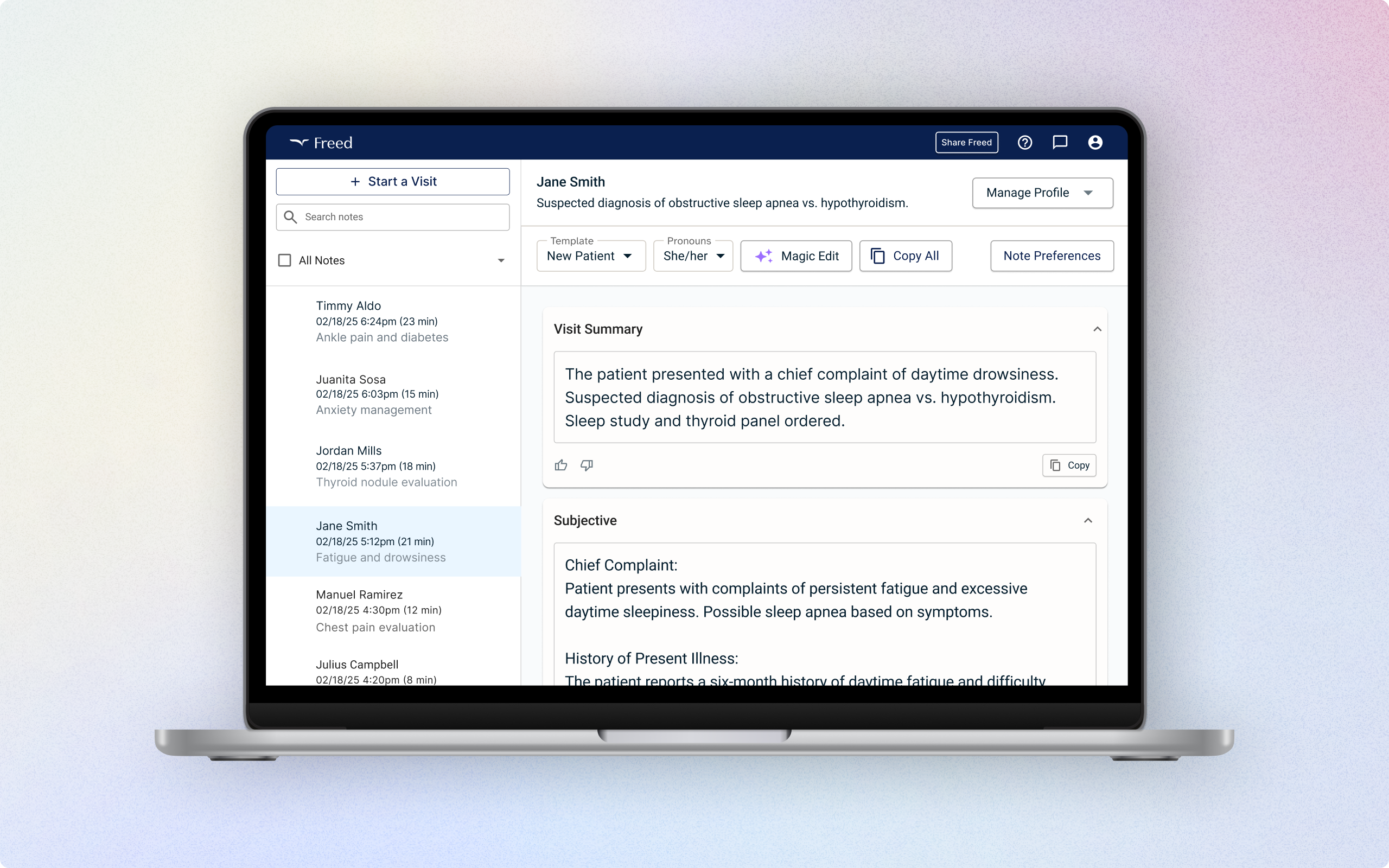 Freed - AI Scribe & Assistant