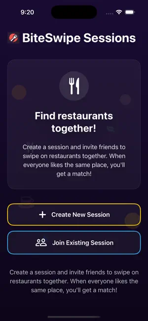 BiteSwipe App screenshot 2