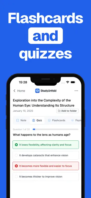 StudyUnfold: Flashcards, Quizz screenshot 3