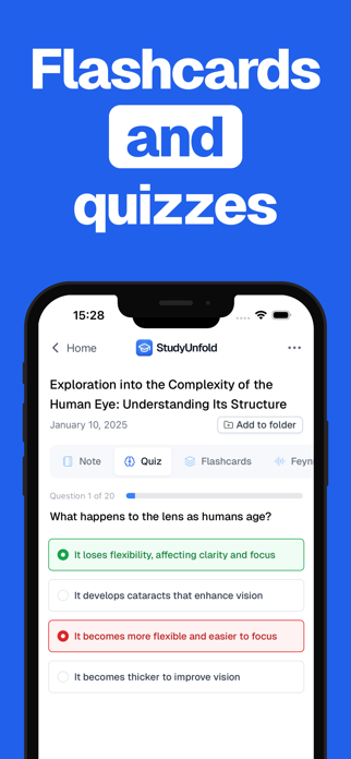 StudyUnfold: Flashcards, Quizz Screenshot 3 of 6