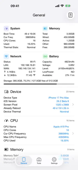 CPU Dasher Mobile Master Tools screenshot 1