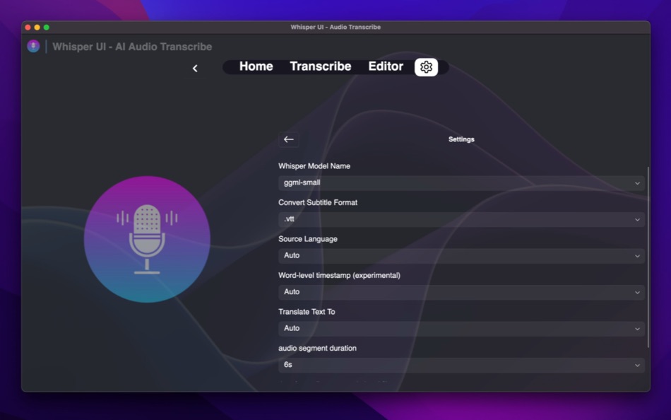 #4. Whisper UI - Audio Transcribe (macOS) 게시자: SCORPIOX, INC LIMITED