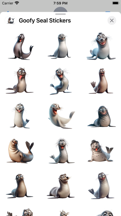 Screenshot #2 pour Goofy Seal Stickers
