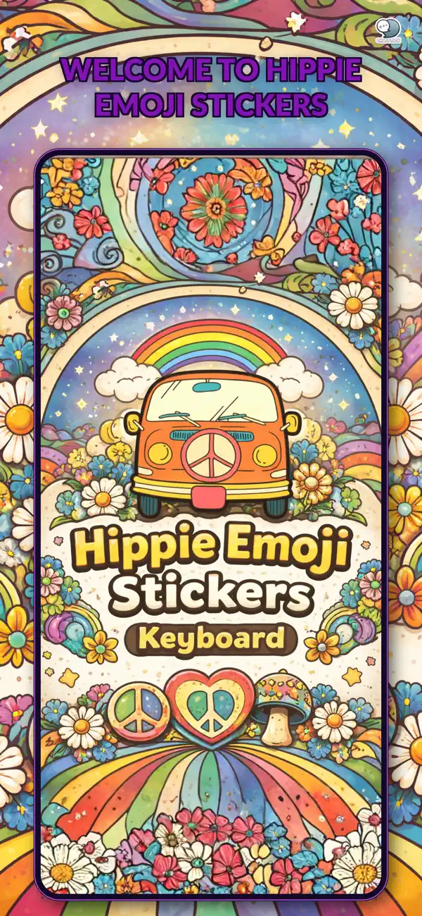 Screenshot #1 pour Hippie Emoji Stickers by CS