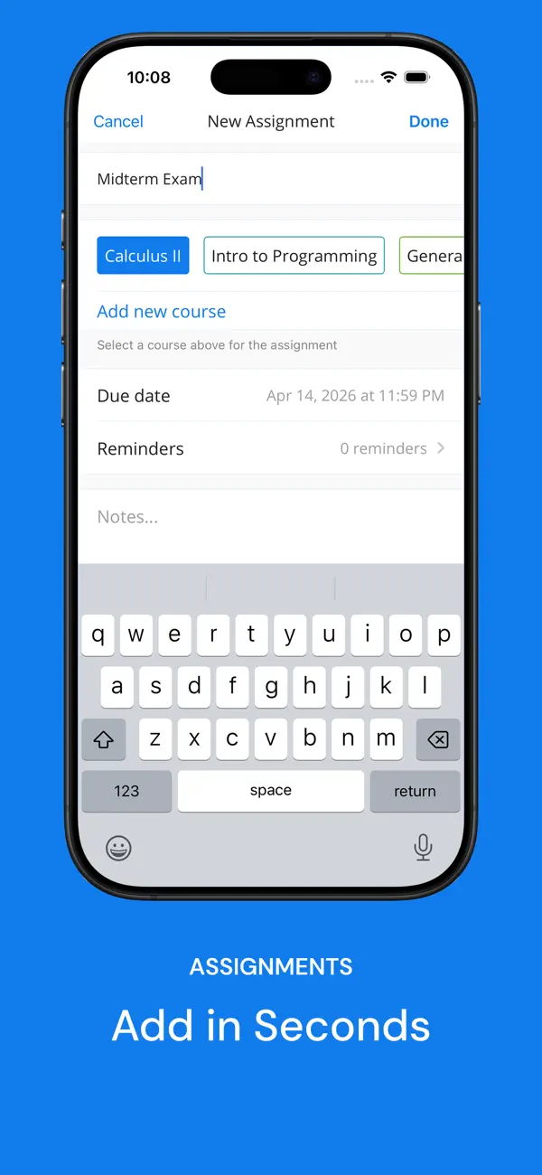 Screenshot #3 pour TimeCrunch: Homework Tool