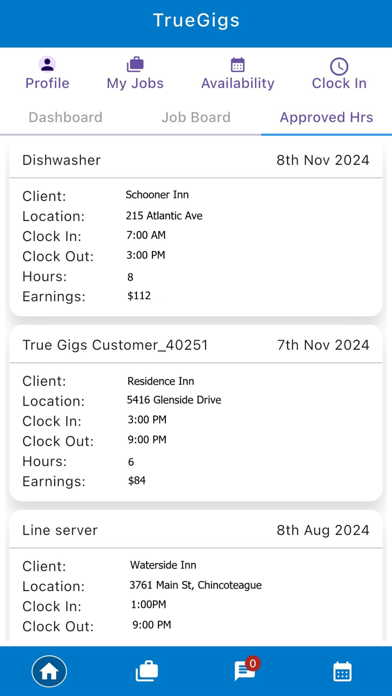 TrueGigs Screenshot