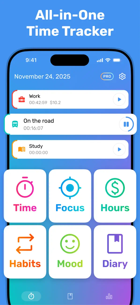 #1. Time Tracker & Management (iOS) Által: MINT ROKET, OOO