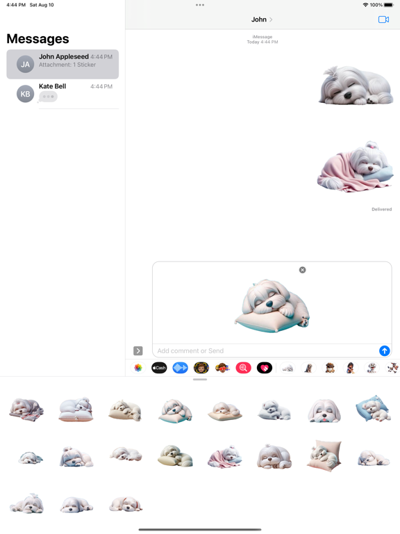 Screenshot #6 pour Sleeping Maltese Stickers