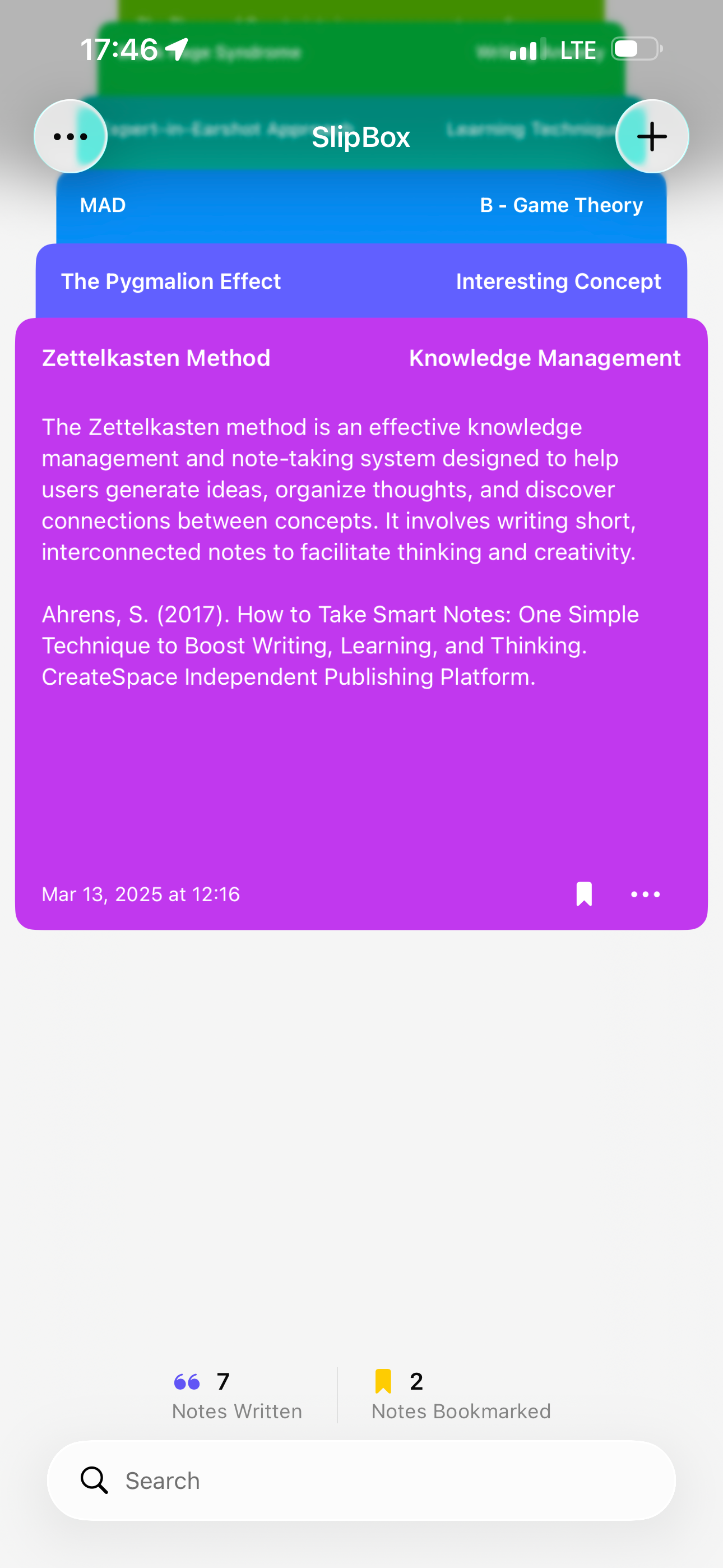 SlipBox – Zettelkasten Notes
