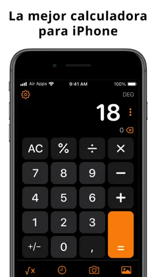 Captura de pantalla de Calculadora Air en iPhone 1