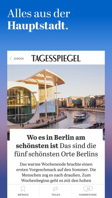 Tagesspiegel - Nachrichten Screenshot