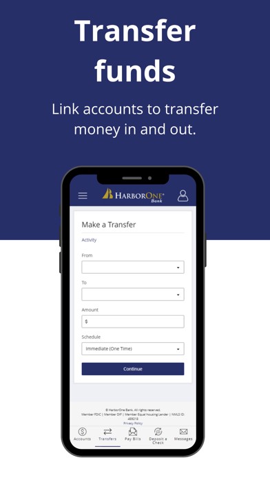 HarborOne Mobile Banking Screenshot