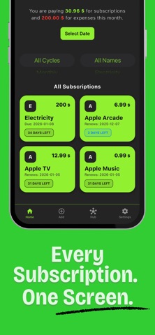 MindSubs: Subscription Tracker Screenshot 3 of 5