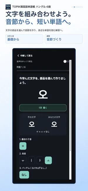 TOPIK韓国語単語帳 ハングル-6級 screenshot 3