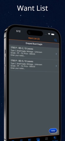 Draped Bust Eagle iPhone screenshot