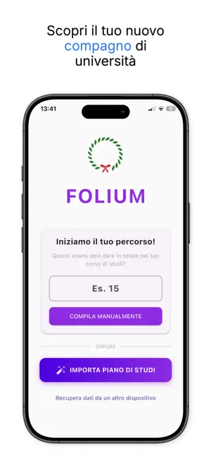 Folium-Libretto Universitario iPhone screenshot 1