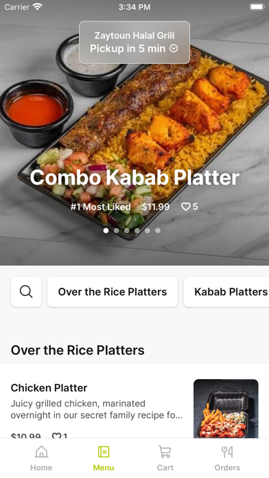 Zaytoun Halal Grill iPhone screenshot 2 - Food & Drink app